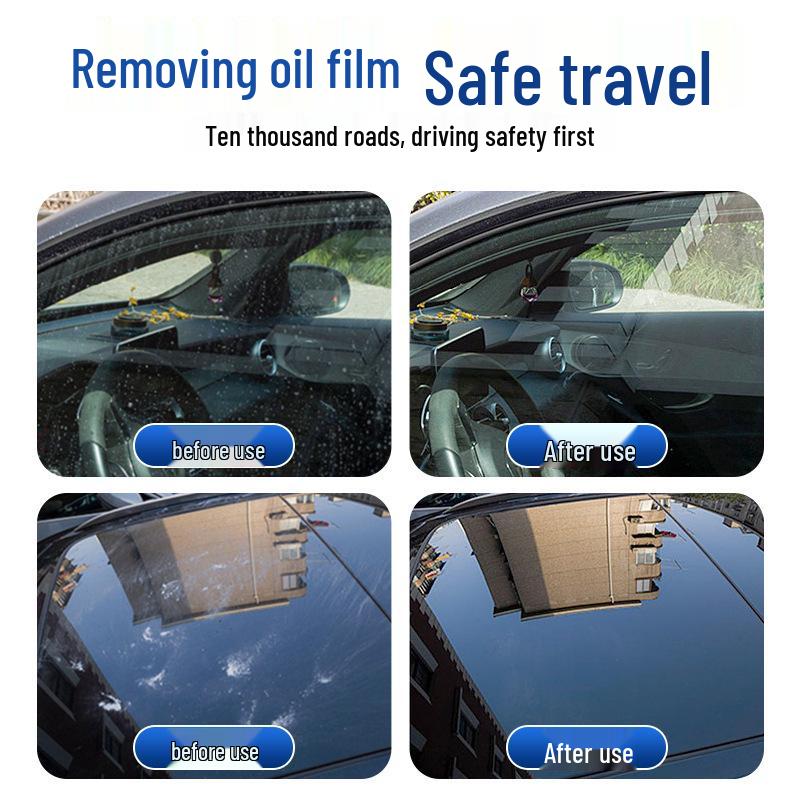 Crystal Clear Oil Film Cleaner: Say Goodbye to Glare with Powerful Car Window Decontamination