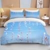 Flamingo cartoon cute bear kawaii Christmas gift king size double bed children's bedding microfiber or polyester duvet cover set