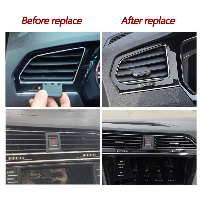 1PC Car Left Right Middle AC Air Vent Grille Air Outlet Tab Clip Slider Adjust Repair Kit For VW Volkswagen Tiguan 2017-