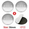 4 Pezzi 56mm Coprimozzo Cerchione Identità Sovrapposizione Per Audi RS B8 B9 S A3 8V A4A6 C7 C6 A5 Q3 Q5 Q7 A1 Accessorio Tuning Motorsport
