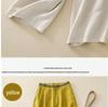 Trendy Women's Japanese-Style Wide-Leg Cotton and Linen Drape Pants