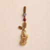 Men's Pixiu Gold Keychain with Cinnabar: Safe Journey Pendant & Car Ornament