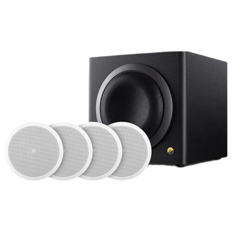 HiVi JX6*4 + Sub8A+ In-Ceiling Home Theater Speaker System CN plug (adapter included)
