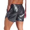 Men's Metallic Workout Shorts M-XL: Shiny Booty Shorts with Elastic Waist & Side Pockets for Bodybuilding, Gym & Yoga