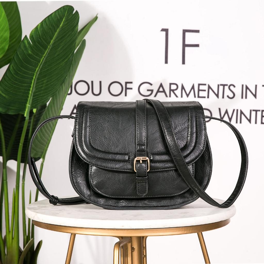 Crossbody Bags for Women Saddle Shoulder Purse and Boho Handbags with Strap Faux Leather CT20154E