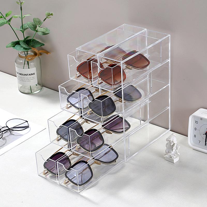 Glasses Storage Box Multi-Layer Desktop Drawer Storage Box Multi-Layer Display Stand Stationery Tape Storage Box