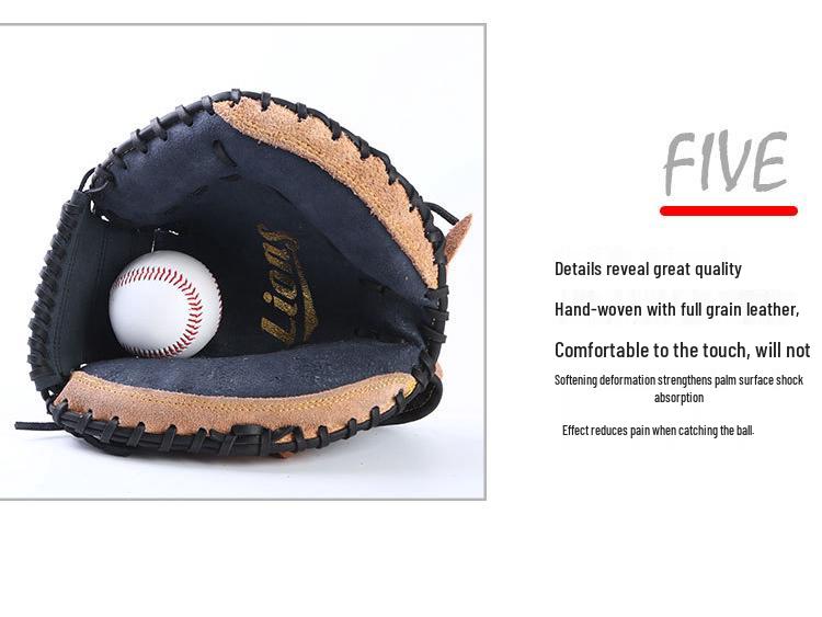 Professional Adult Full Cowhide Baseball Glove for Catchers, Infielders, and Pitchers