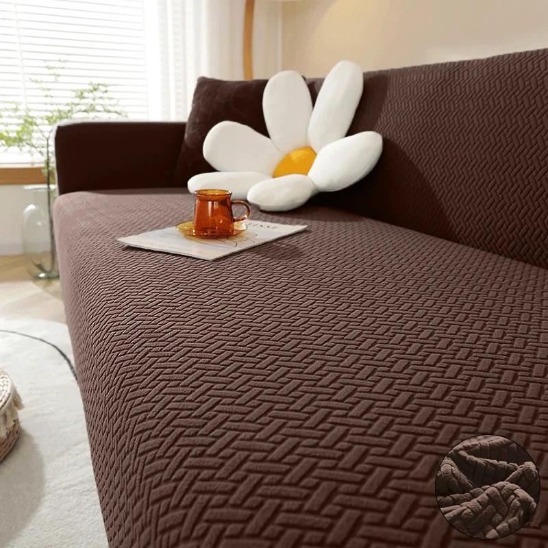 Elastic Jacquard Sofa Cover for Living Room, Stretch Slipcovers, Corner Sofa Covers, L Shape, 1, 2, 3,4