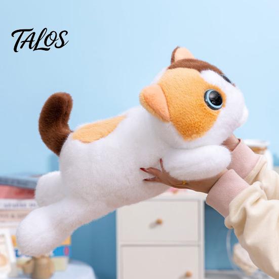 Durable Plush Keychain Cute Black Cat Pillow Soft Siamese Kitten Stuffed Animal with Touch Accessory PP Cotton Cuddly Bedroom Decor Birthday Gift for