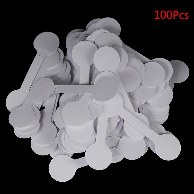 50/100Pcs Round Blank Price Tags Necklace Ring Jewelry Labels Paper Stickers