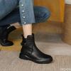 2025 New Retro  Boots for Women Autumn Winter Women's Shoes Leather Casual Flat Ankle Boots Female Platform Short Boots