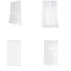 Quick Drying Long Shower Curtain 3D Effect Pattern Thick Clear Plastic Waterproof Bathroom Shower Liner for Home Decors