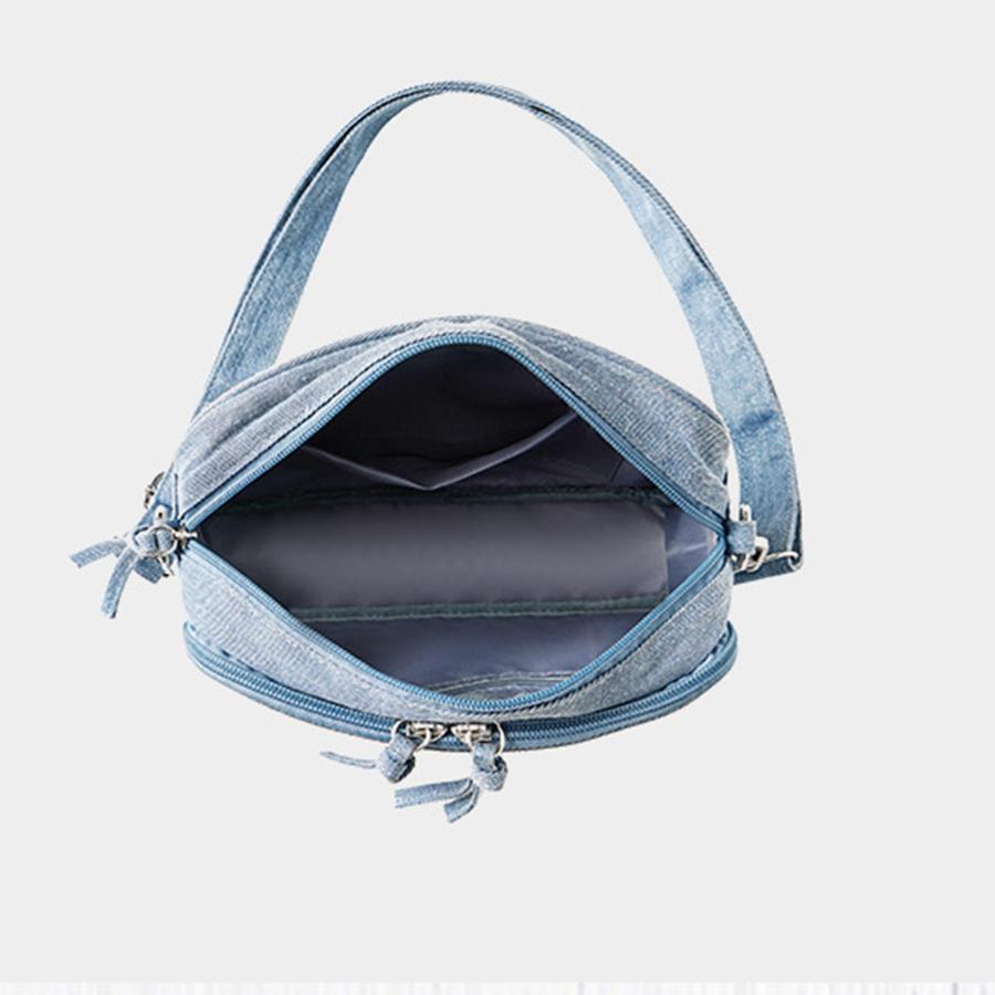 Casual Small Denim Bag for Women Transparent Ita Bag Y2k Harajuku Artistic Bags for Daily Shopping Versatile Canvas Tote Bag Sac