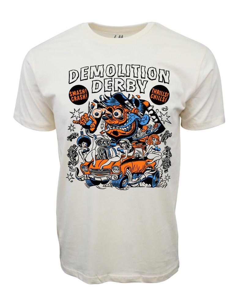DEMOLITION DERBY SMASH CRASH THRILLS CHILLS GRAPHIC T SHIRT Unisex T-Shirt XXXXL