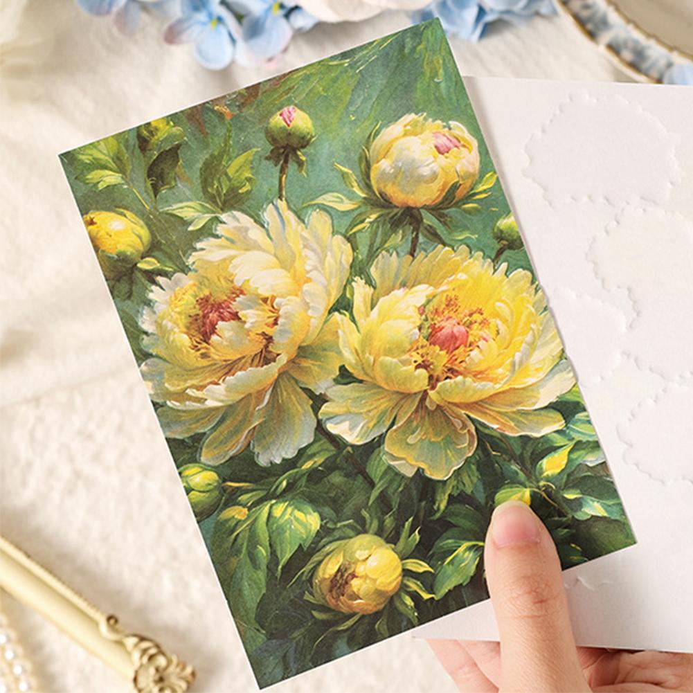 10 Packs A Corner of Flower Town Series Cute Retro Relief Decorative Paper Memo Pad Journal Scrapbooking Material Paper