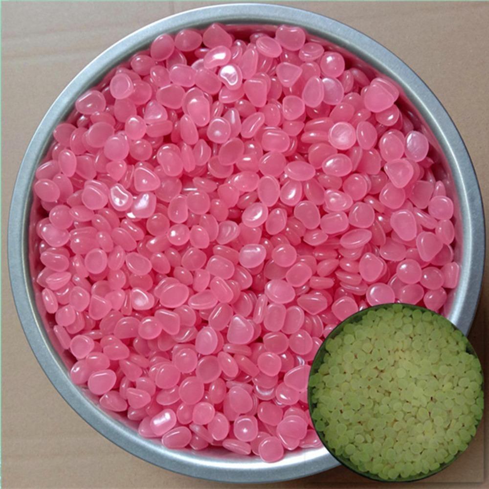 500Pcs Glow Fish Tank Luminous Stones Colorful Flowerpot Decorative Stone Garden Pebble  Night