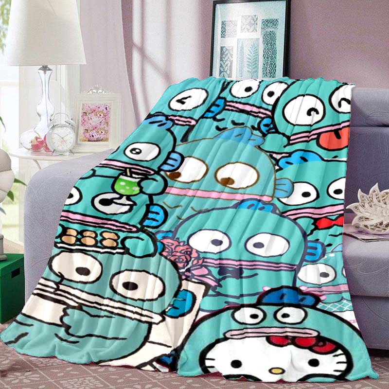 Cartoon Cute HANGYODON Soft Flannel Blanket Bedroom Sofa Picnic, Outdoor Leisure Gift BlanketW-1