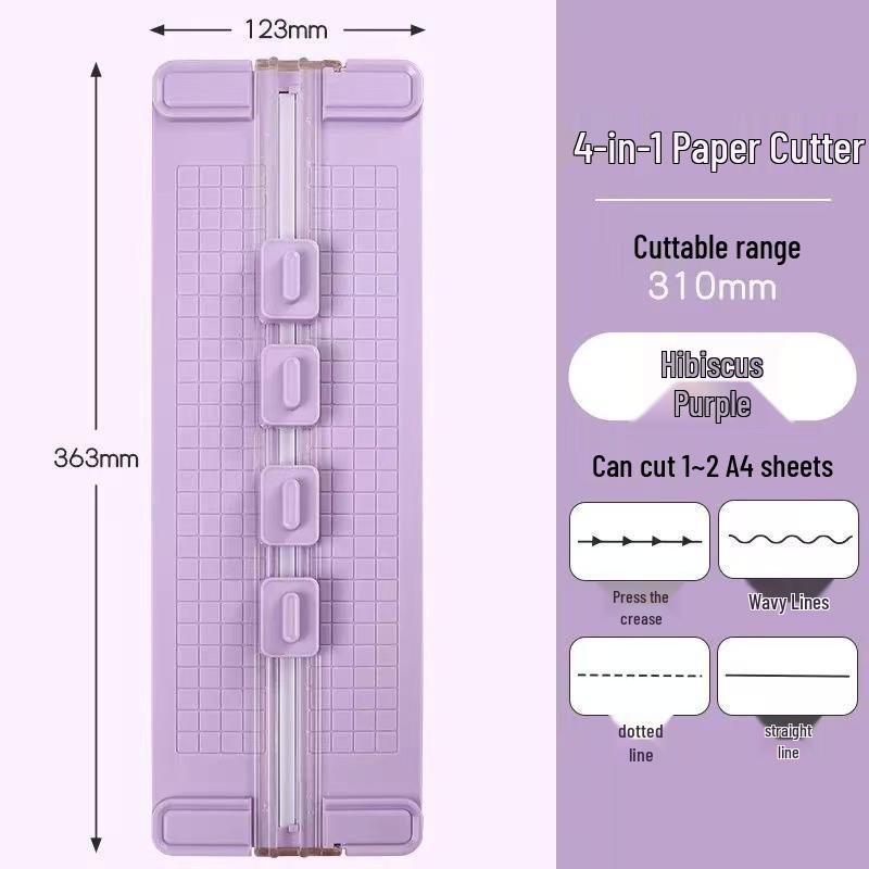 4-in-1 Multifunctional A4 Paper Cutter with Switchable Blades for Photo and Card Cutting