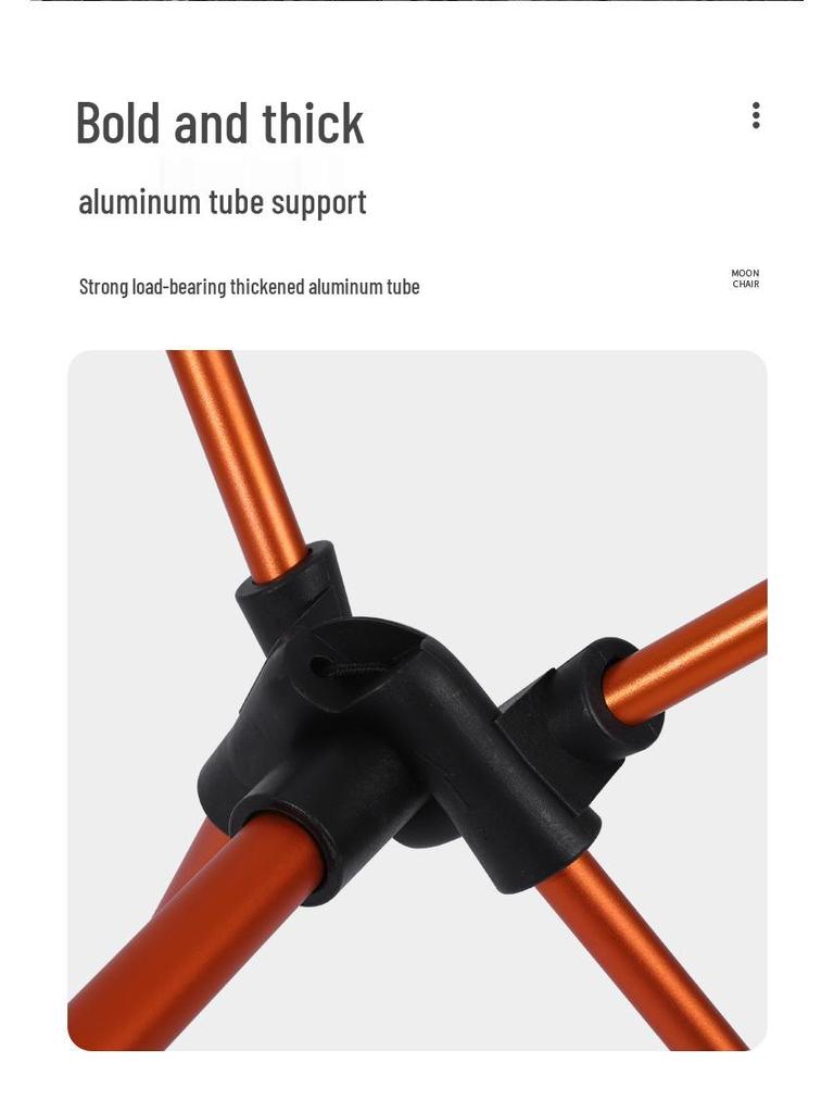 Ultralehké hliníkové skládací měsíční křeslo pro outdoorové aktivity