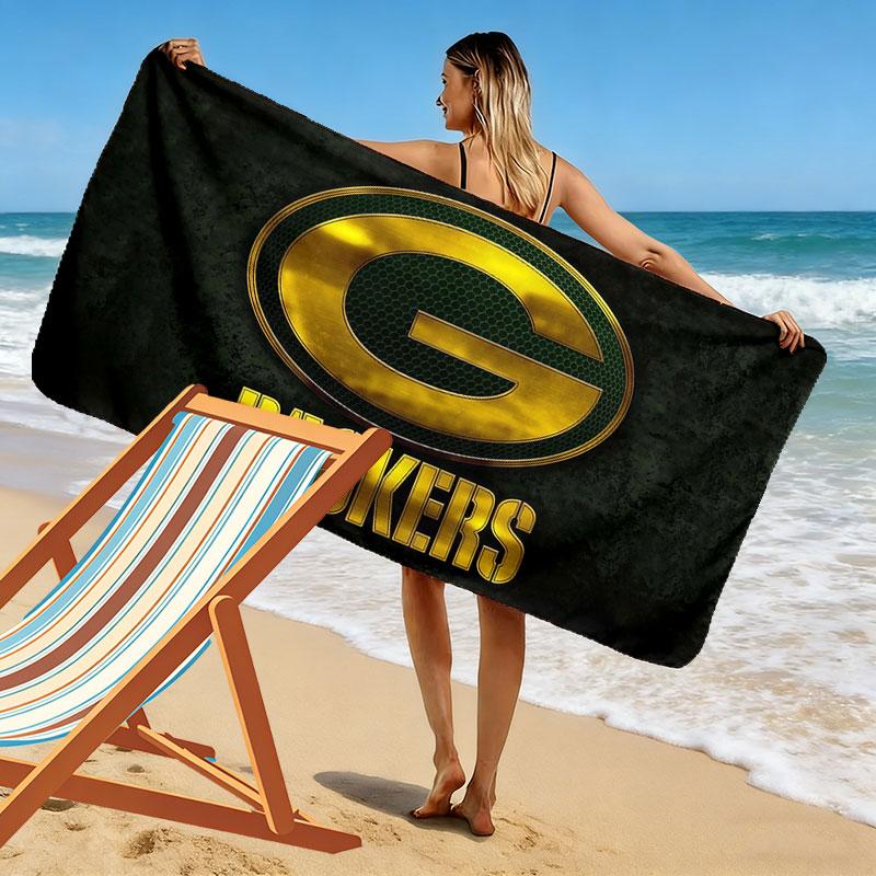 Steelers Logo Print Strandtuch, Großes Weiches Schnelltrocknendes Handtuch für Strand Camping Schwimmen
