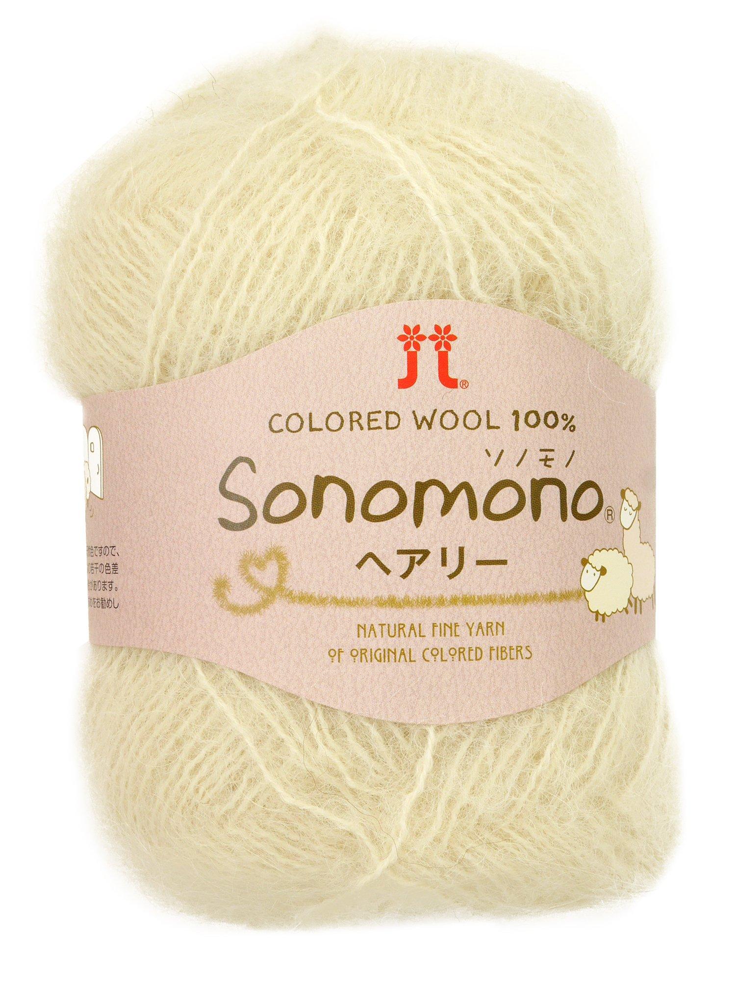 

Hamanaka Sonomono Hairy Medium Pack of 2324 Yarn, Weight, Col. 121, White, 25g, Approx. 125m, 5,