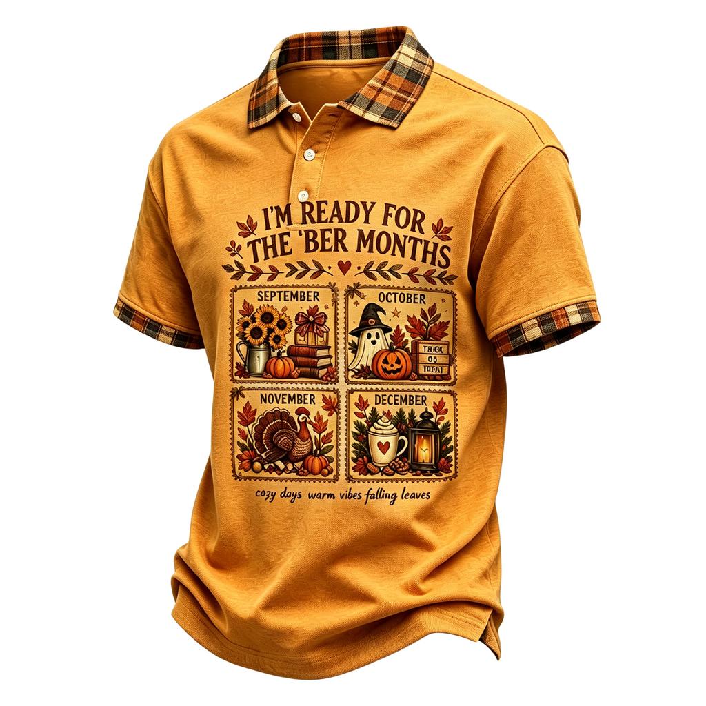 Men's Casual Short Sleeve T-Shirt with I M Letter Graphic Print for Everyday Wear