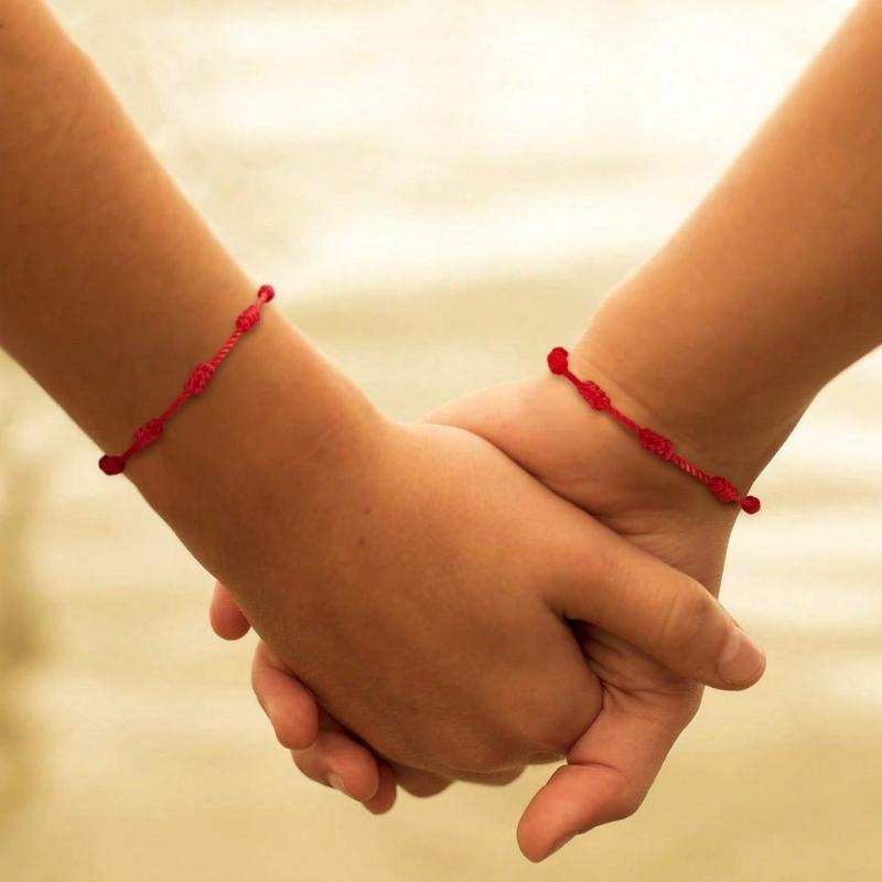 1pcs Chinese New Year Red Lucky Bracelet, Minimalist Handmade Braided Friendship Bracelets For Men And Women