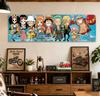 One Piece Straw Hat Crew Q Tapestry, Luffy Zoro Sanji Anime Wall Hanging
