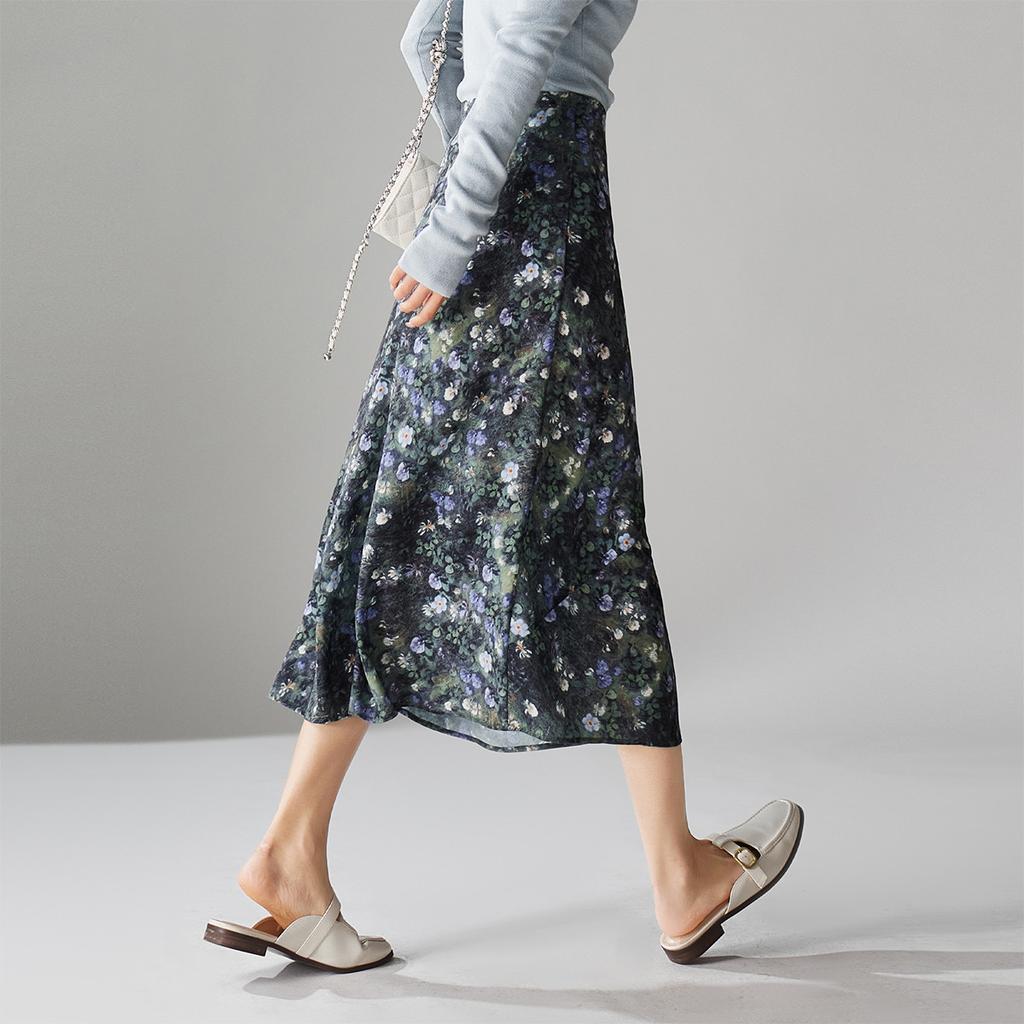 High Waisted Printed Bag Buttocks Fish Tail Skirt 2026 Spring Fashion Temperament Versatile Mid Length Skirt