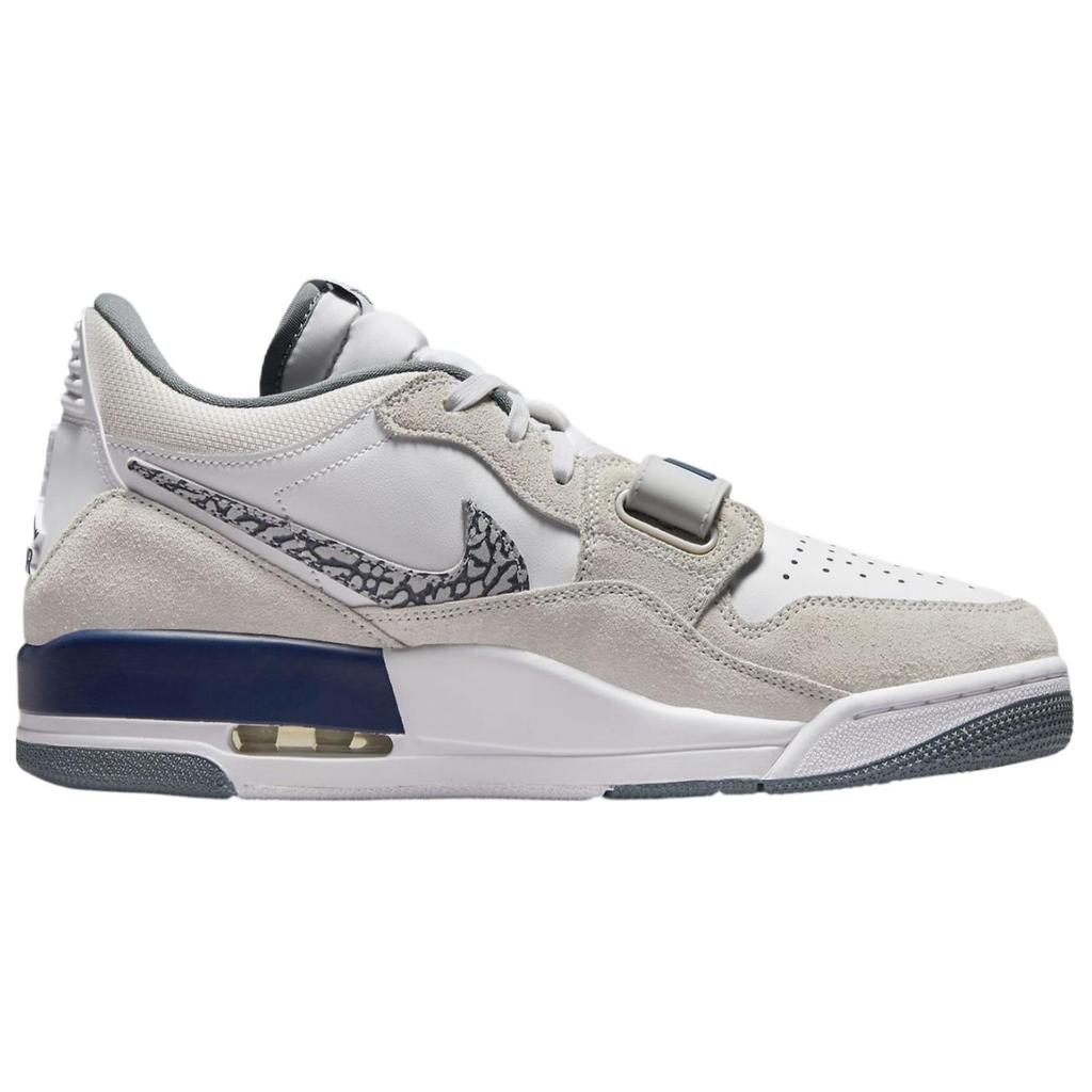 New Jordan Legacy 312 Anti Slip Wear Resistant Low Top Vintage Basketball Shoes Men's White Gray CD7069-124