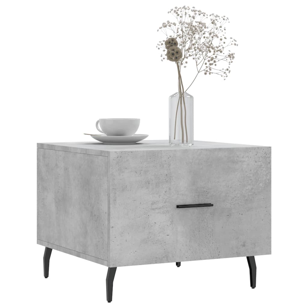  Coffee Tables, 2 Pcs, Concrete Grey, 50x50x40 Cm