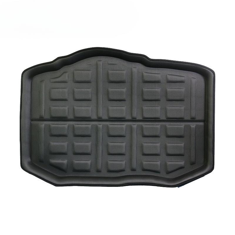 Czarna Mata Bagażnika Samochodowego Wodoodporne Dywaniki Podłogowe Błotnik Tacka Wykładzina Bagażnika Do Volkswagen T Cross VW T-Cross -