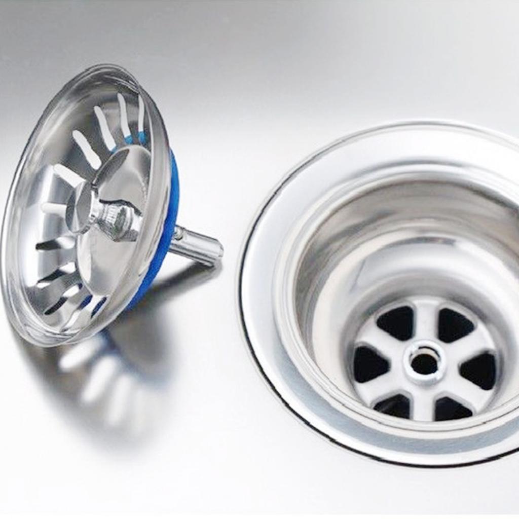 Stainless Steel Sink Strainer Plug Kitchen Waste Drain Filter Basket Water Stopper Bathroom Wash Basin Hardware Accessories