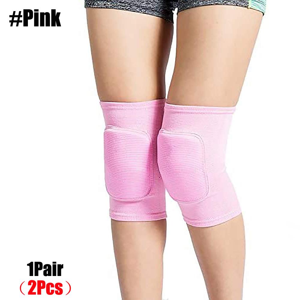 1Pair Sports Compression Knee Pads Elastic Knee Protector Thickened Sponge Knees Brace Support for Dancing Workout Training