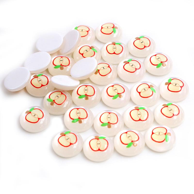 New Fashion 40pcs 12mm Mix Colors Stylish Color Half Ball Flat Back Resin Cabochons Cameo DIY Jewelry Making Accessories