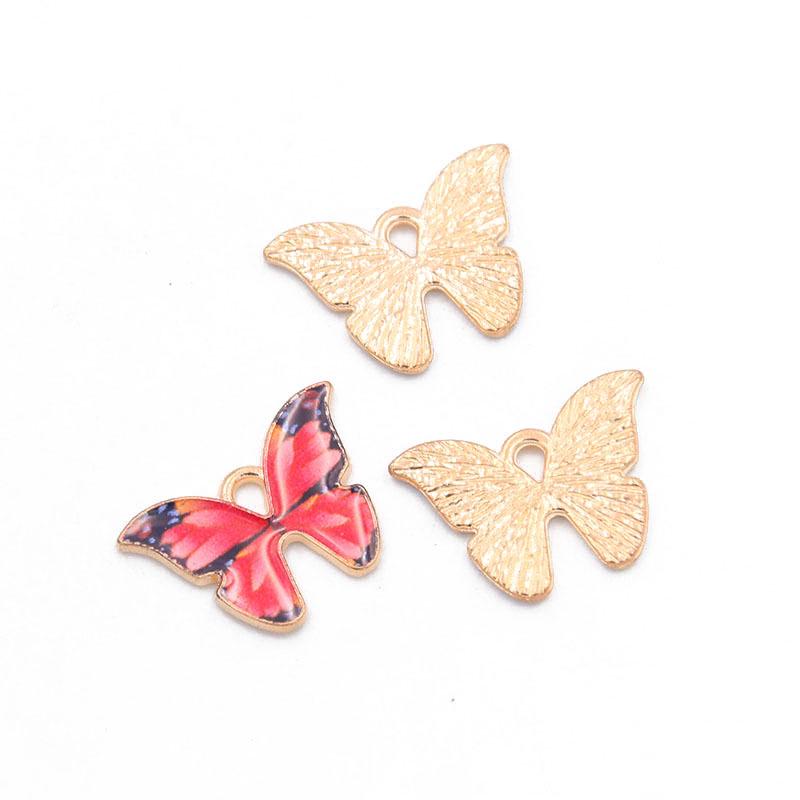 Colorful Enamel Butterfly Pendants - 15 Colors, 2 Styles for DIY Necklaces & Bracelets