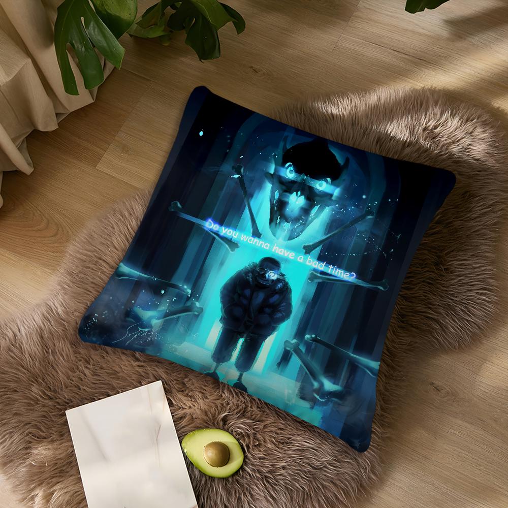 Cool Game Undertale Sans cushion cover For Bedroom Car Coffee Shop Room and Living Room Sofa Decorative PillowCover