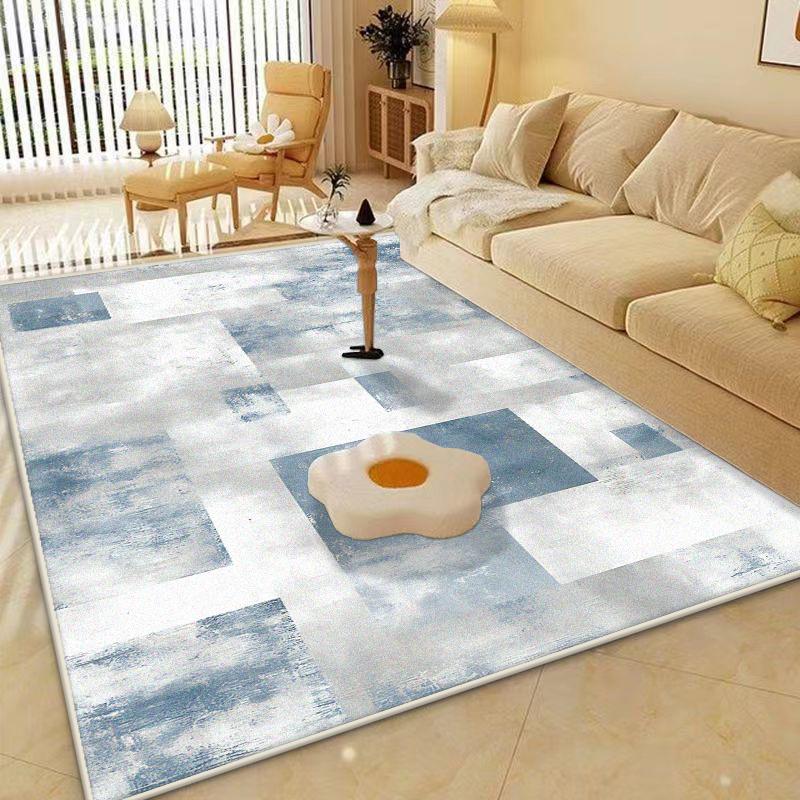 Modern Simple Style Plain Colour Carpet Living Room Non-slip Light Luxury Cute Girl Room Decor Rug Soft Washable Sofa Table Mat