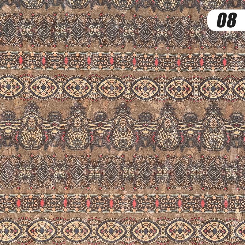 100x135cm Tkanina z nadrukiem korkowym Sztuczna skóra Wodoodporna Kolorowa Miękka Tkanina Korkowa Sofa Samochód Torba Dekor Mebli DIY Szycie Rzemiosło