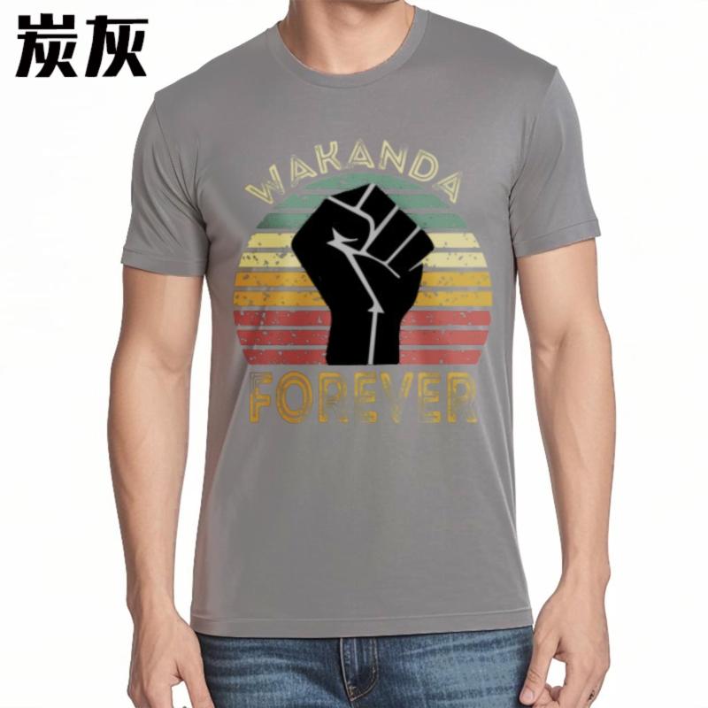 Solid Color Women Summer Tshirt Casual Wakanda Forever Fist Sunset Pattern Everyday Boys Top Tees Mens Tshirt Essential Tee