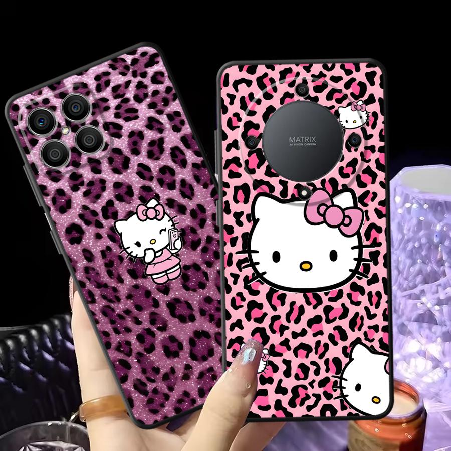 Leopard Hello K-Kittys Funda Phone Cover Case for Huawei P Smart 2019 P20 Lite 2018 P30 P20 Pro P20 P40 Lite