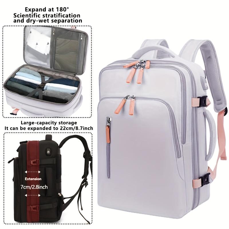 Travel Backpack for Women Men, 15.6 Inch Laptop Backpack Carry On Flight Approved Large Capacity Weekender Overnight Bag, Waterp