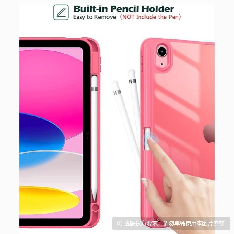 Y-Folding PU Leather Stand Case for IPad A16 11 10 12 Th Generation 11 10.9 Inch 2026 Auto Sleep Smart Clear Pencil Holder Cover