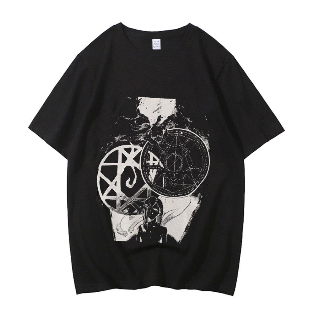 Fullmetal Alchemist Cotton T Shirt Men University Digital Classic Grunge 2000s T-shirt Comfortable Graphic 2000s Hip Hop3