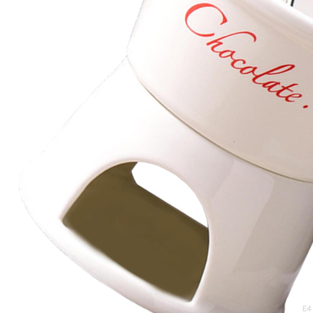 Schokoladenfondue-Topf 300ml Käse Teelicht Porzellan Schmelzen für