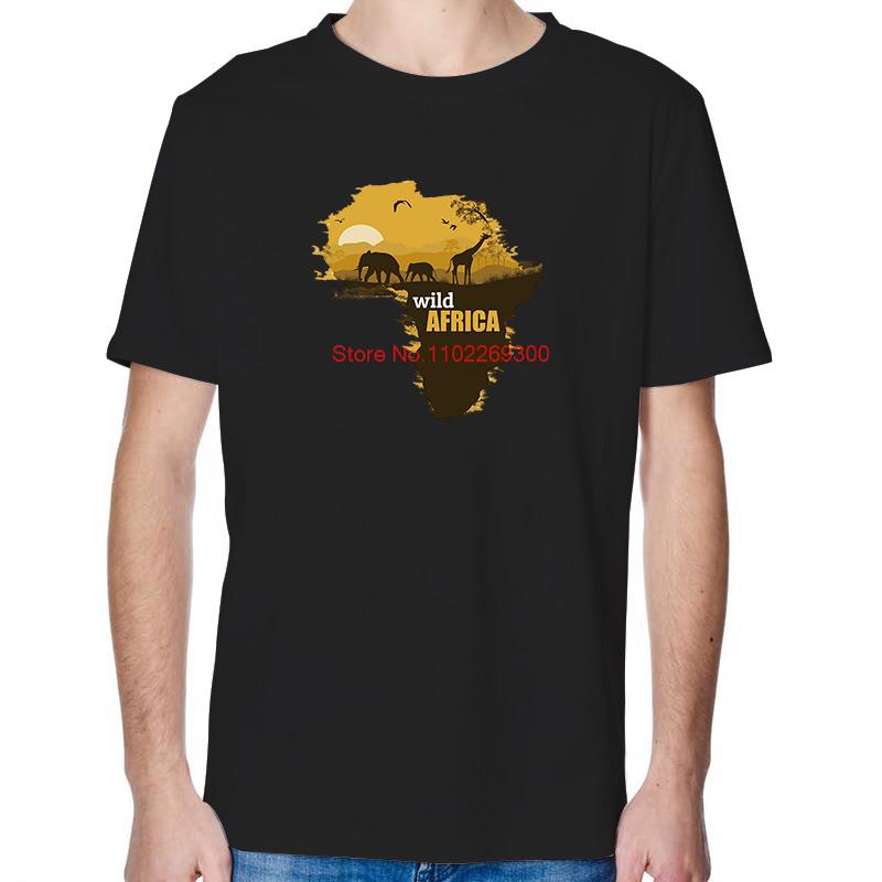 

Summer Cotton ONeck New Shirts And TShirts Africa Wild Map African Map Cool Graphic T Shirts Casual Unisex Print T Shirt 4XL