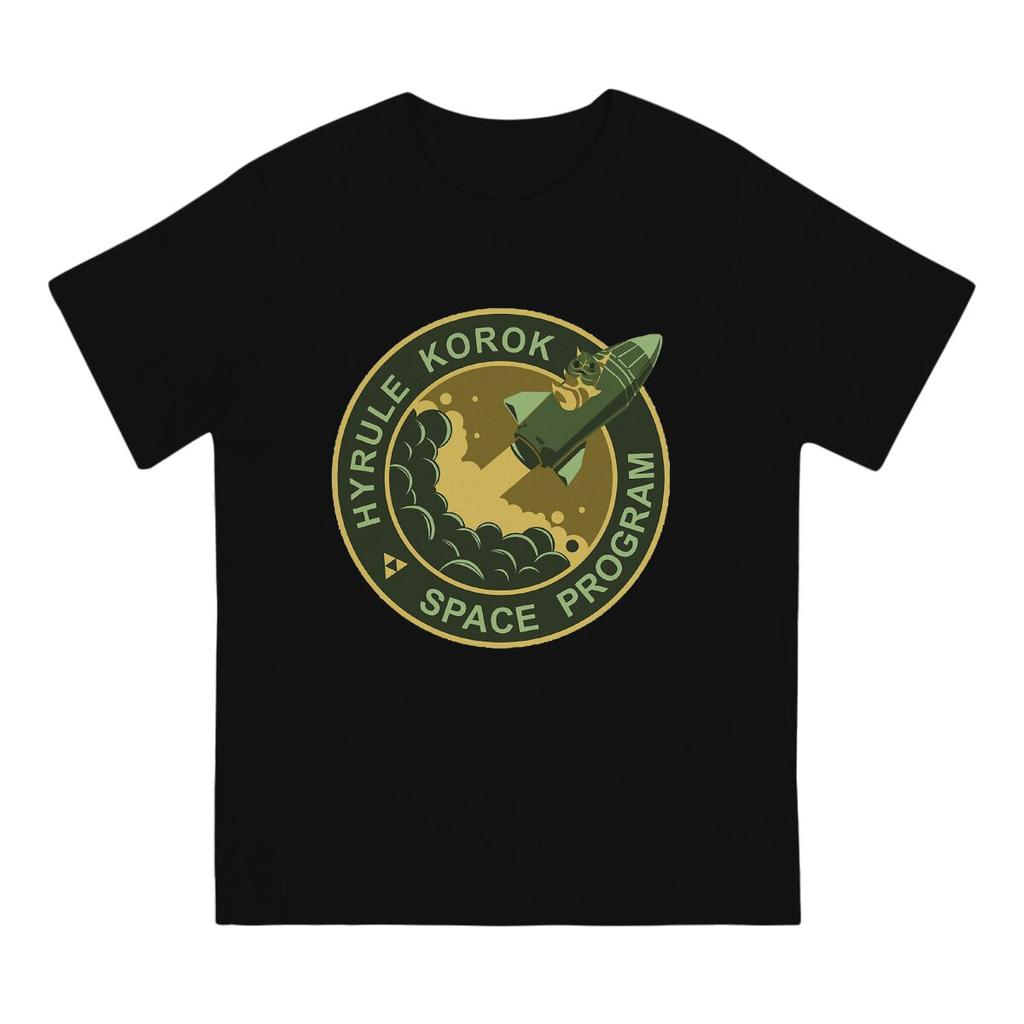 Leisure Korok Space Program T-Shirt for Men Round Neck  Cotton T Shirt Z-Zelda Short Sleeve Tee Shirt Printed Clothing