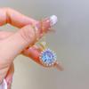 Round shape zirconia Pendant Necklace for Women 2025 New Fashion Golden Stainless Steel Chain Necklace Wedding Jewelry Accessories