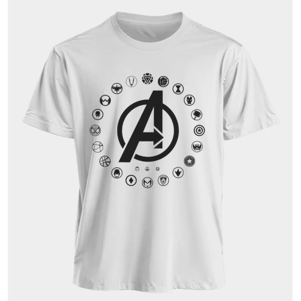 

2026 Новые футболки Marvel Мстители Унисекс и Женские Американский Стиль Весна и Осень Новый Дизайн Свободный Крой S