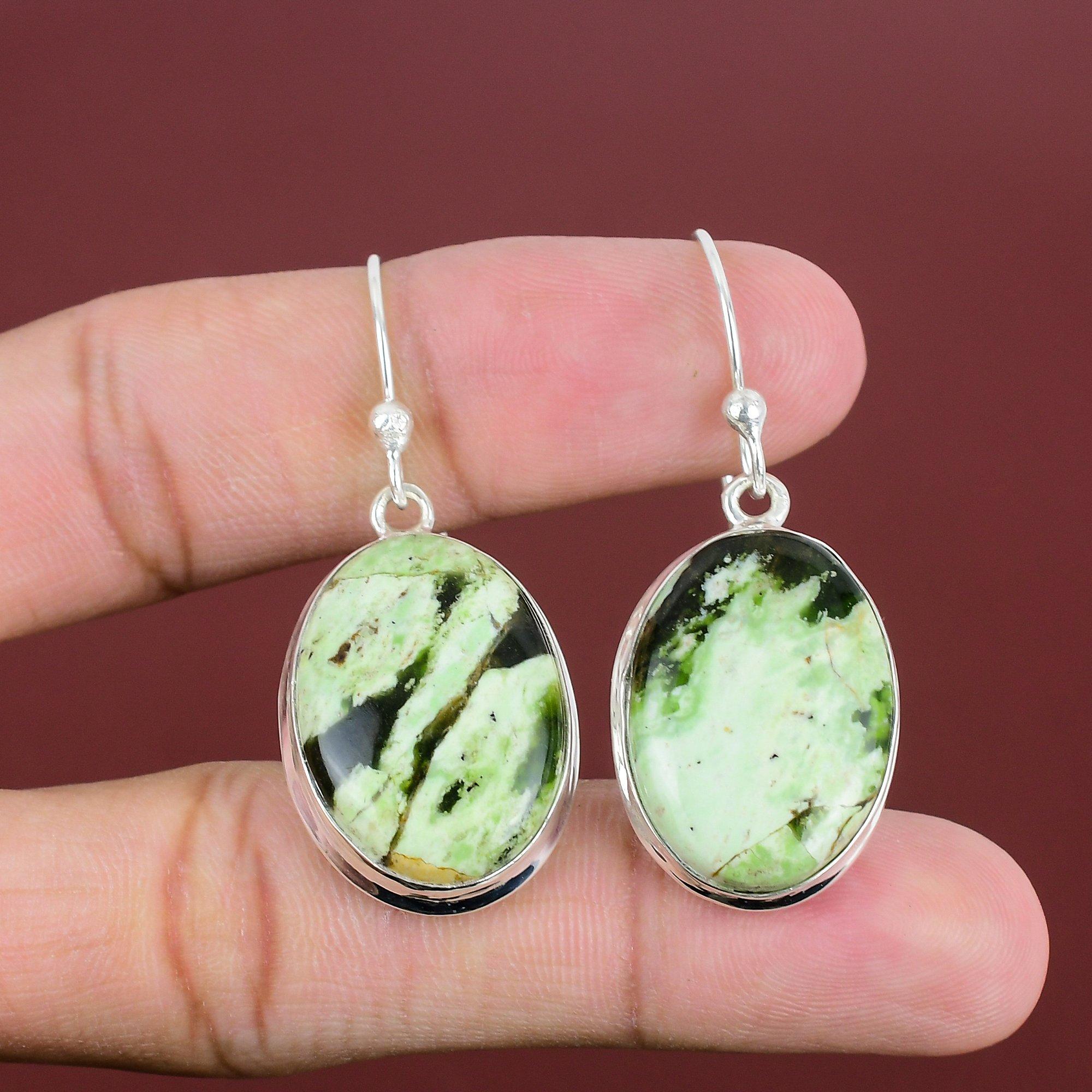 Australian Chrome Chalcedony Earring 925 Sterling Silver Earrings Handmade Earring Genuine Gemstone Jewelry Dainty Earring Gifts For Mother